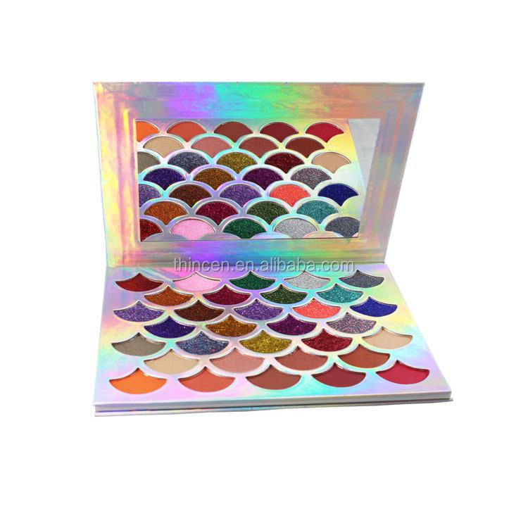 Colorful Glitter Mermaid Private Label Eyeshadow Palette 10