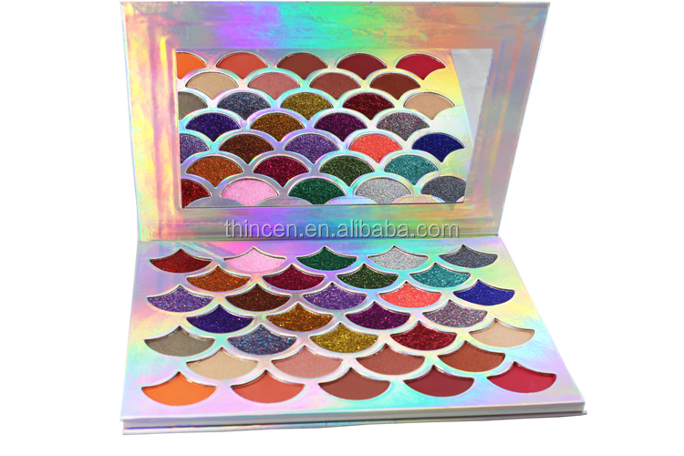 Colorful Glitter Mermaid Private Label Eyeshadow Palette 16