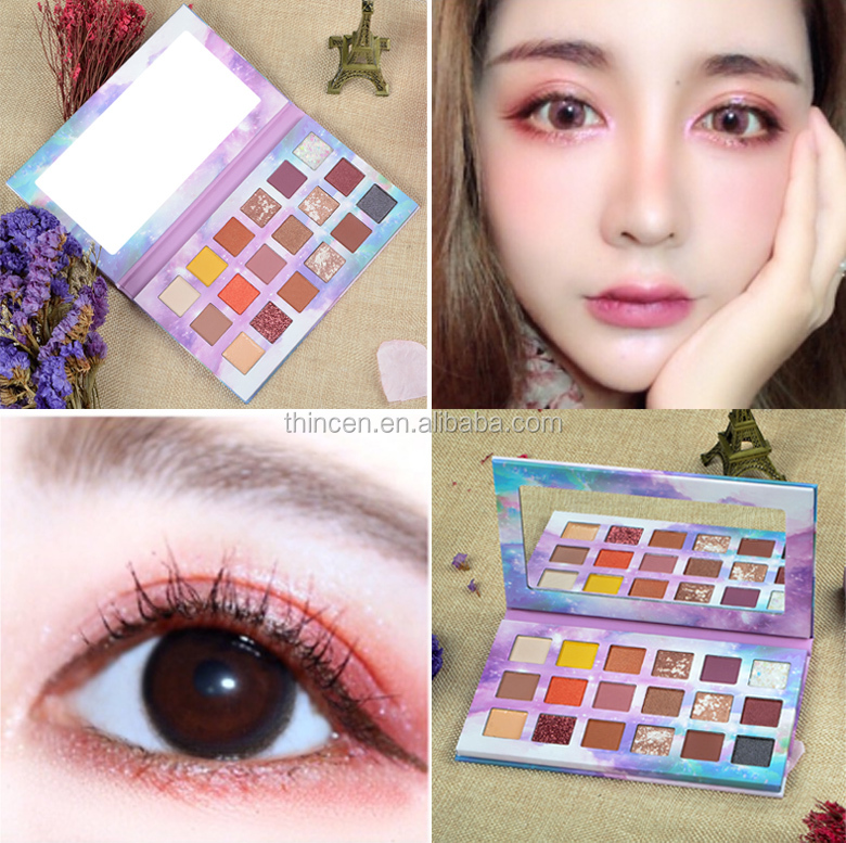 Thincen - No Brand Makeup Make Your Private Label Glitter Eyeshadow Palette Waterproof 18 Color Eyeshadow platte 10