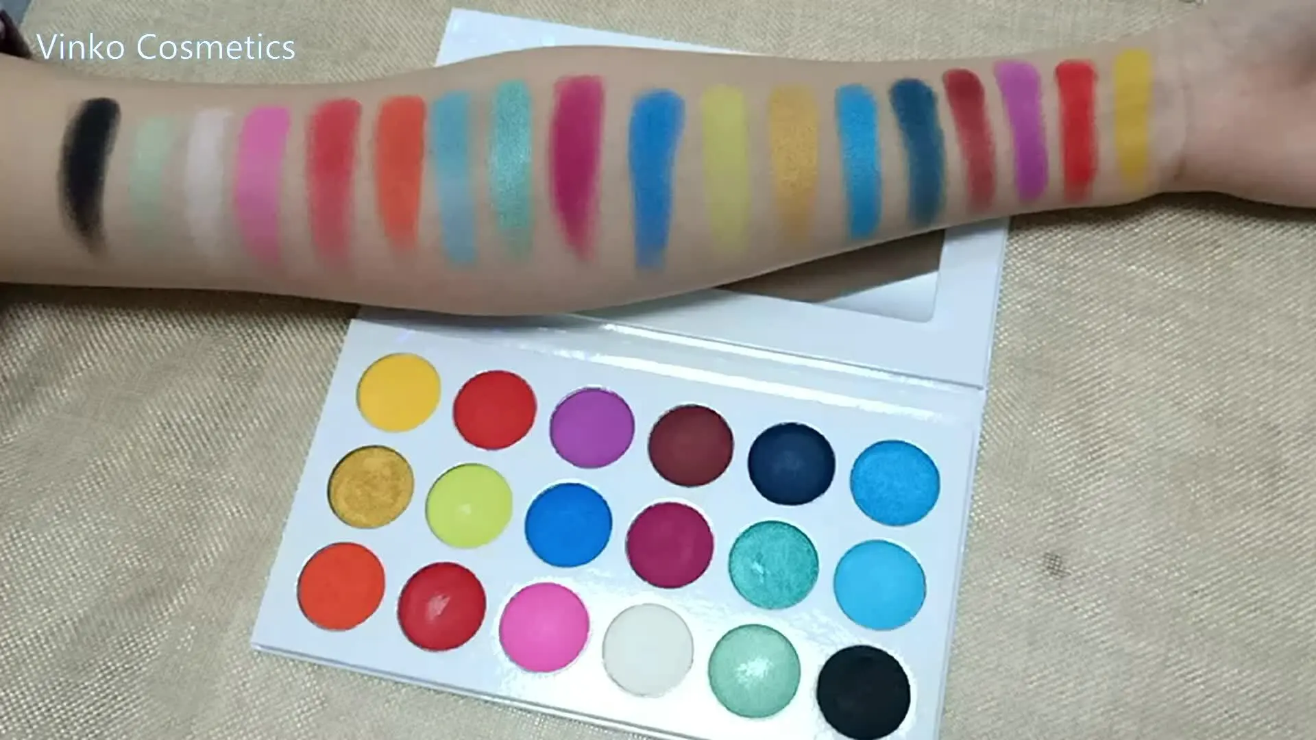 26mm Matte Shimmer Eyeshadow Paper Palettes White Eyeshadow Palette 1