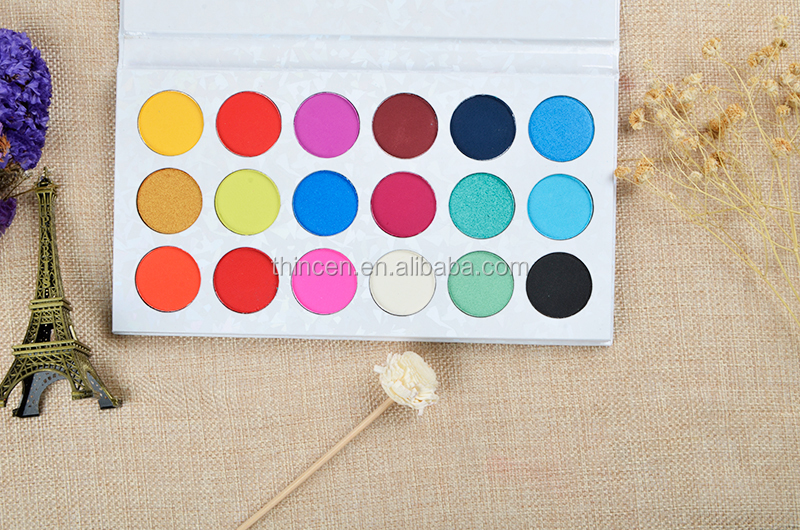 26mm Matte Shimmer Eyeshadow Paper Palettes White Eyeshadow Palette 12