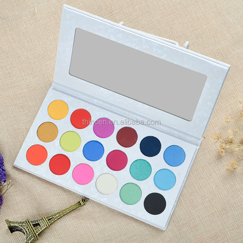 26mm Matte Shimmer Eyeshadow Paper Palettes White Eyeshadow Palette 18