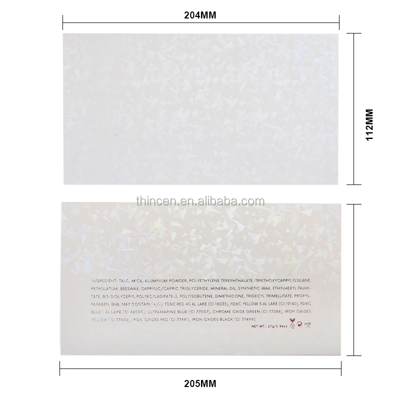 26mm Matte Shimmer Eyeshadow Paper Palettes White Eyeshadow Palette 24