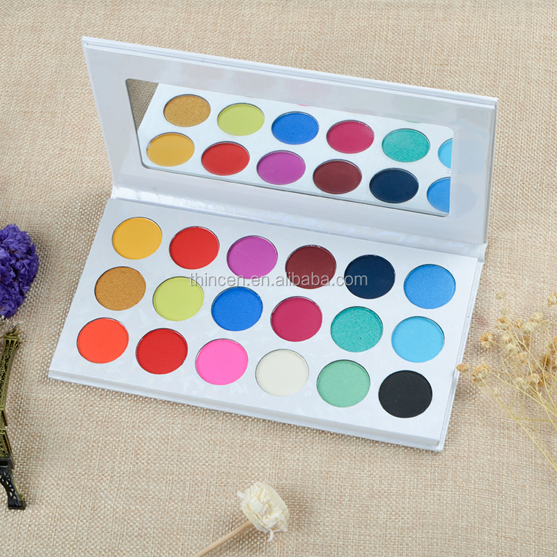 26mm Matte Shimmer Eyeshadow Paper Palettes White Eyeshadow Palette 8