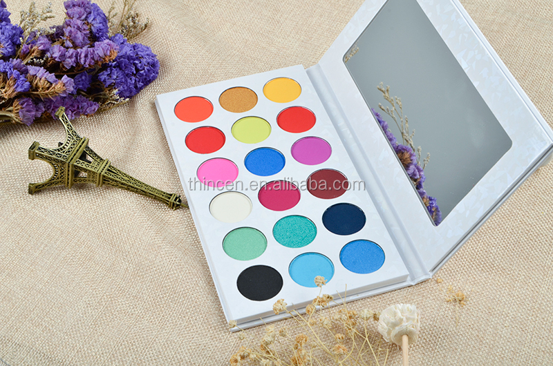 26mm Matte Shimmer Eyeshadow Paper Palettes White Eyeshadow Palette 16