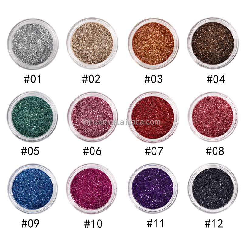 Thincen - Custom Logo Super Glitter Single Eyeshadow 3 in 1 Pigment Loose Glitter Eyeshadow Set Eyeshadow 8