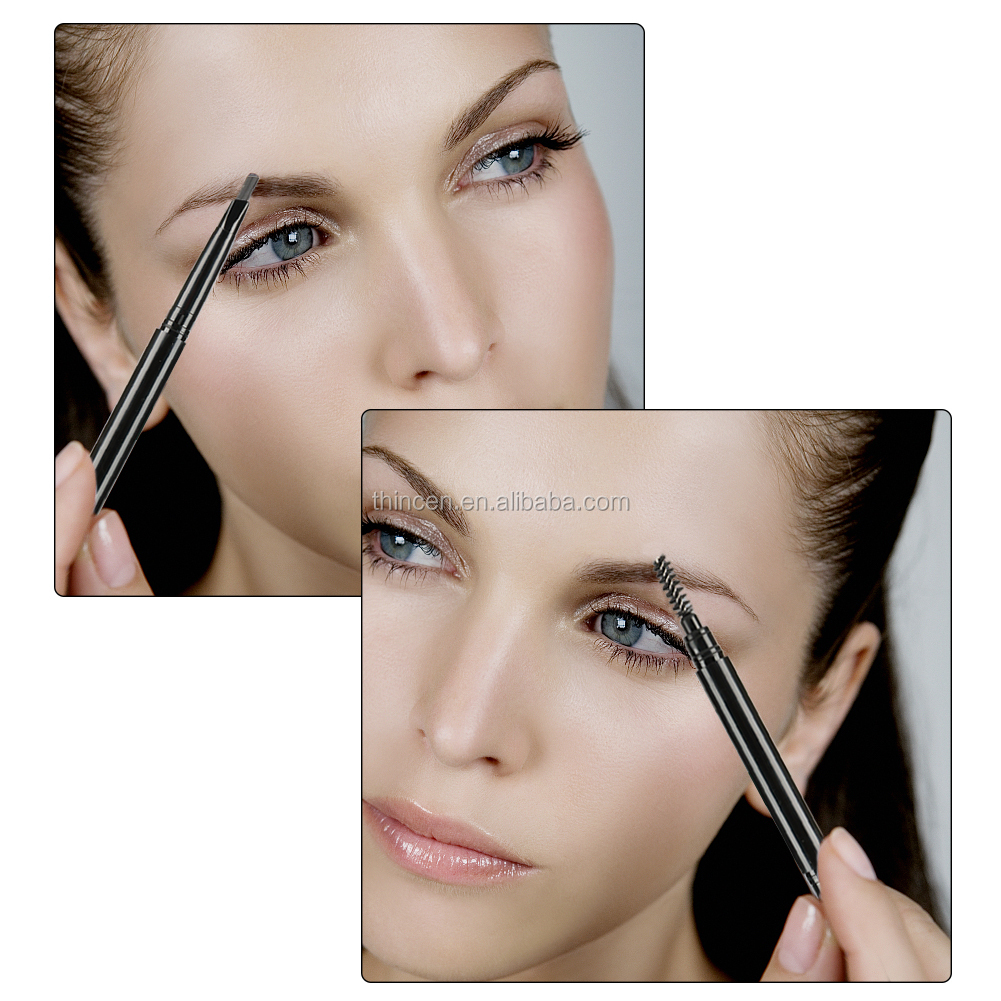 OEM Cosmetic Pigment Private Label Triangle Eyebrow Pencil With Brush 18