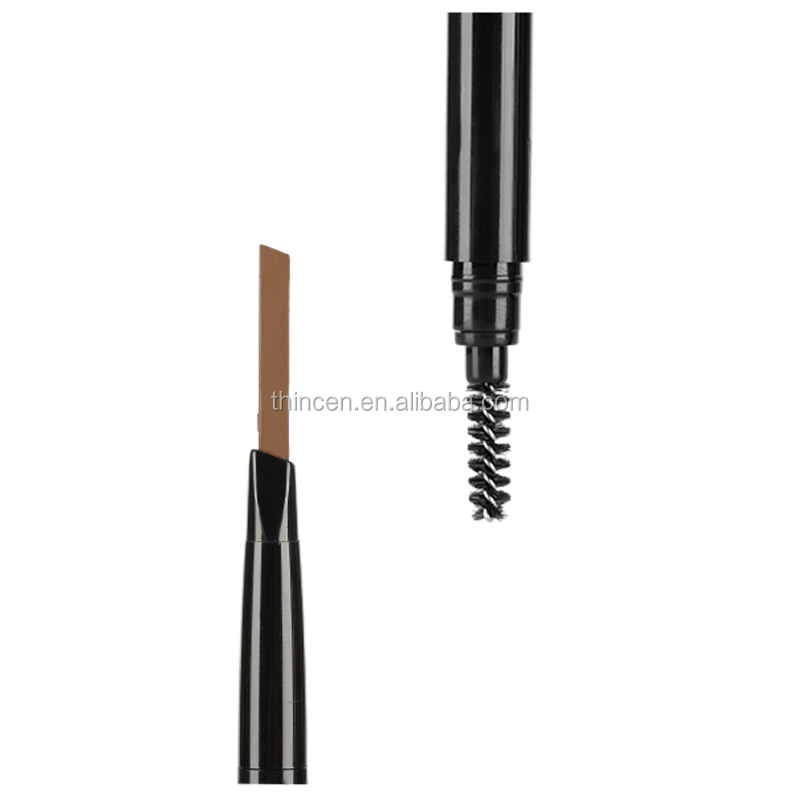 OEM Cosmetic Pigment Private Label Triangle Eyebrow Pencil With Brush 12
