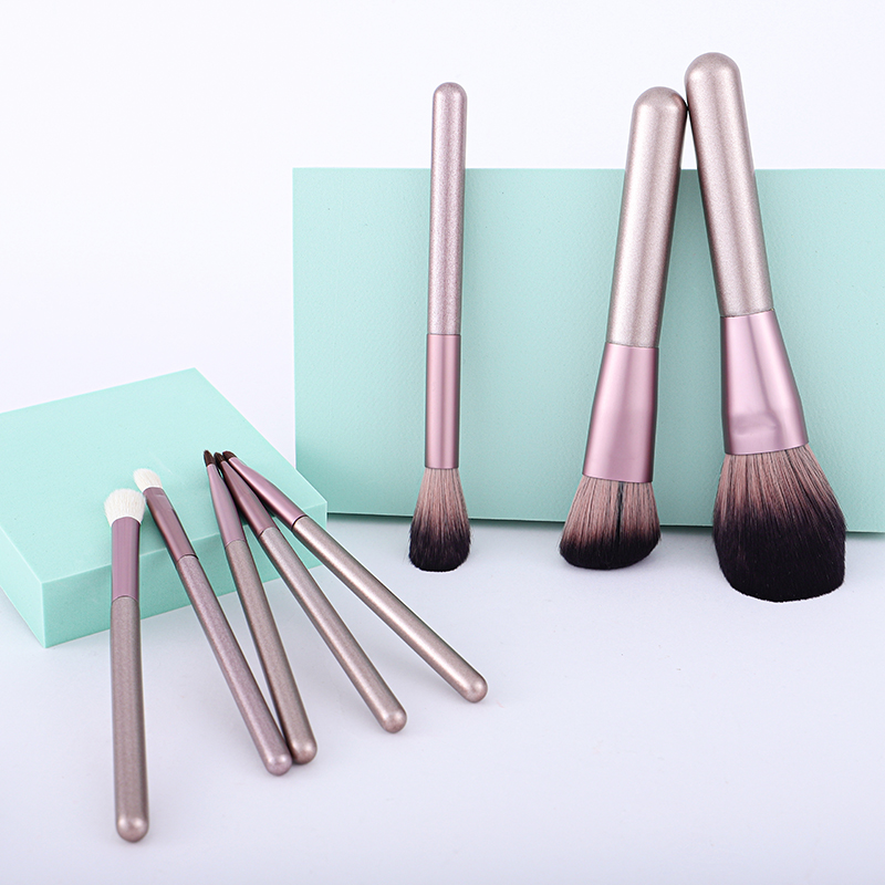 V-12-7 Pink Brush Make Set Up Makeup Brush Set Kit Wholesale Wood Handle Private Labe Foundation Cosmetic Makeup Brushes 12