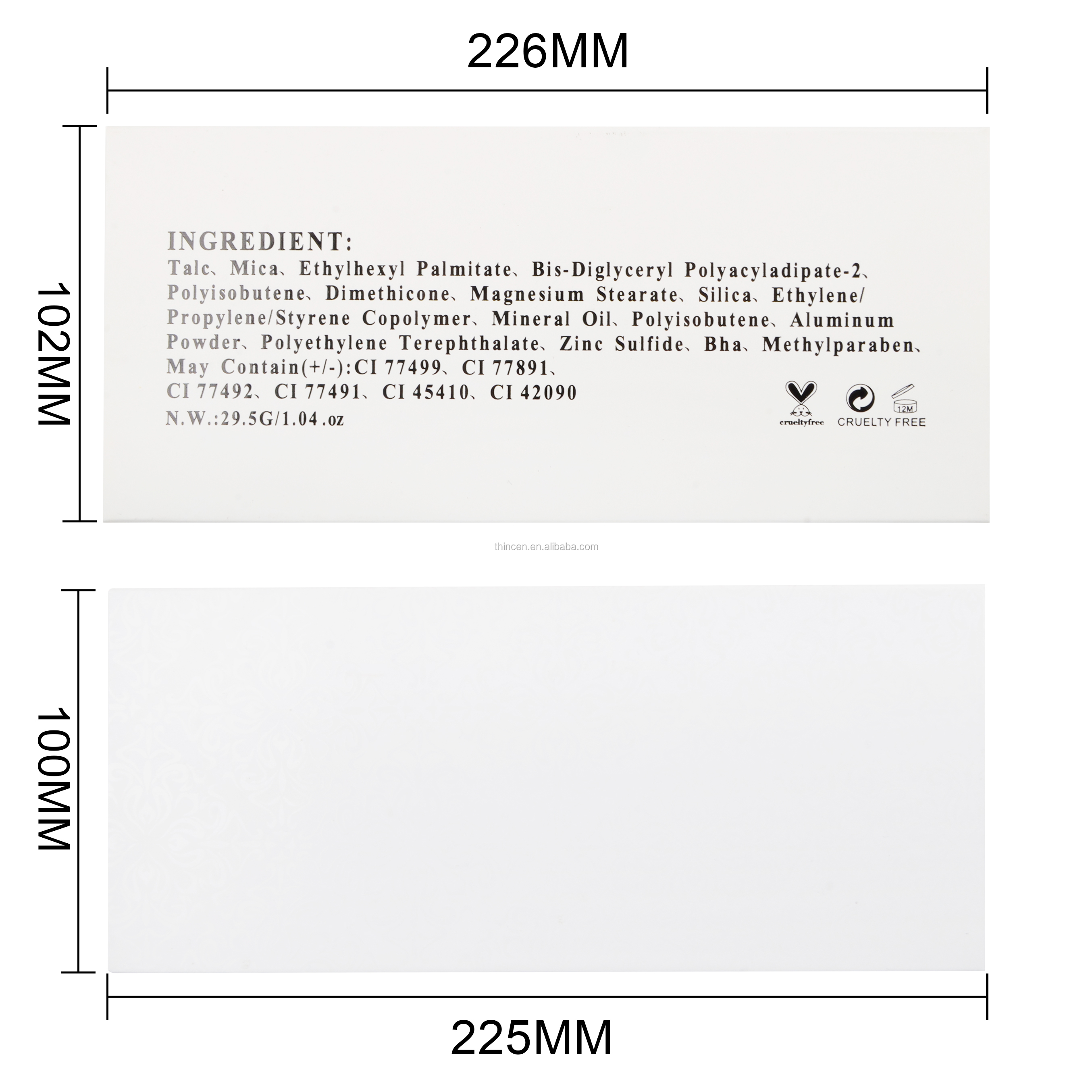 Thincen - Wholesale Your Brand Makeup 10 Colors Holographic Glitter Eyeshadow Palette Eyeshadow platte 20