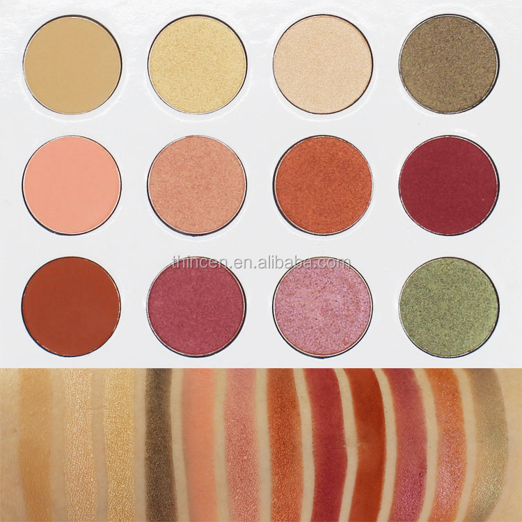 No Brand Private Label High Pigment 12 Colors Cosmetics Makeup Palette Eyeshadow 18