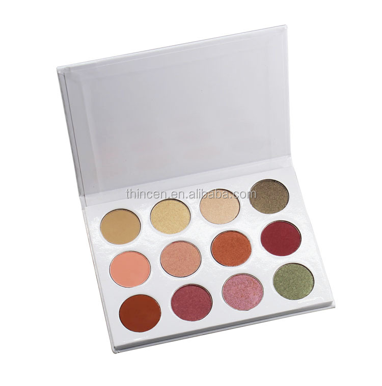 No Brand Private Label High Pigment 12 Colors Cosmetics Makeup Palette Eyeshadow 8