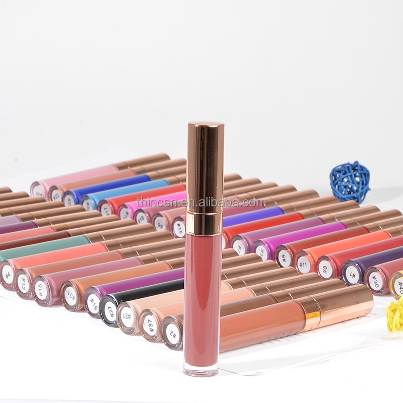 Thincen - 40 Colors Waterproof Long Lasting Matte Lipstick Private Label Eyeshadow platte 24