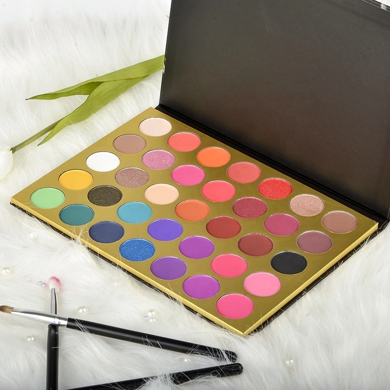 Marble gold private label eyeshadow palette 35 color eyeshadow 1