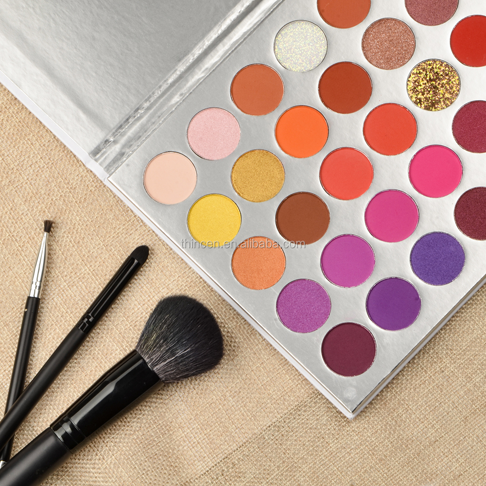 Vegan Shimmer Eyeshadow Palette 35 Colors Eyeshadow Palette With Logo 14