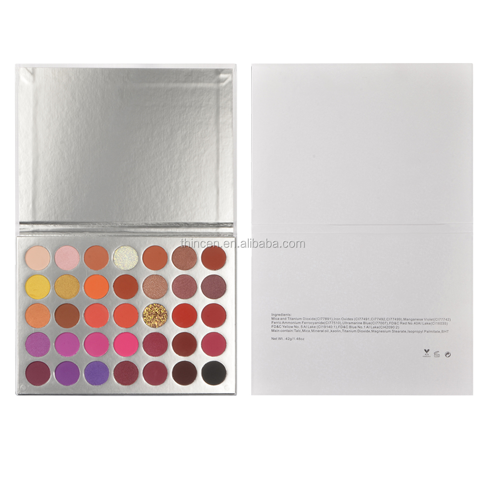 Vegan Shimmer Eyeshadow Palette 35 Colors Eyeshadow Palette With Logo 12