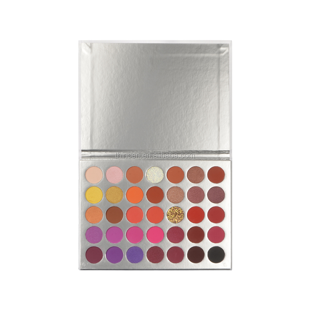 Vegan Shimmer Eyeshadow Palette 35 Colors Eyeshadow Palette With Logo 10