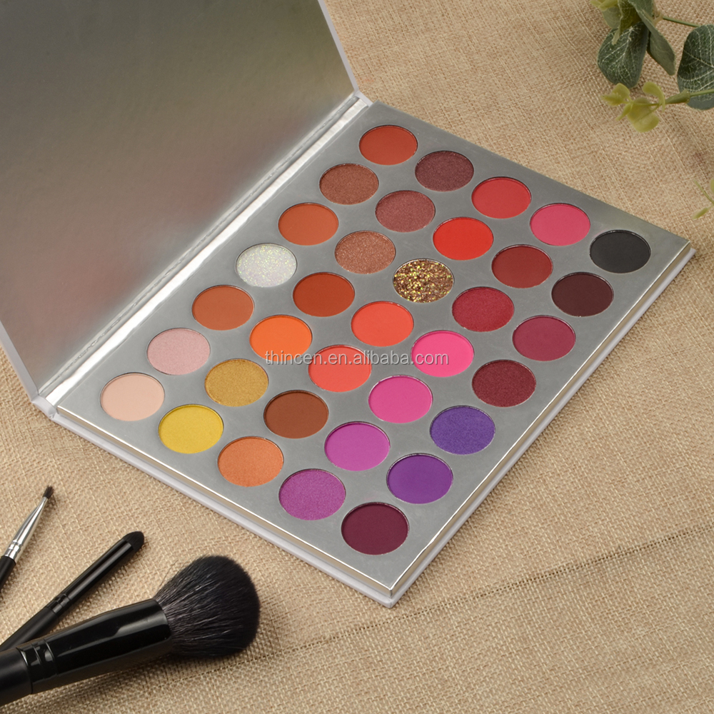 Vegan Shimmer Eyeshadow Palette 35 Colors Eyeshadow Palette With Logo 16