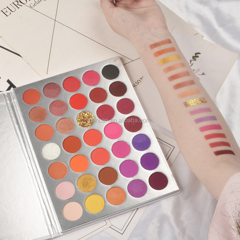 Vegan Shimmer Eyeshadow Palette 35 Colors Eyeshadow Palette With Logo 18
