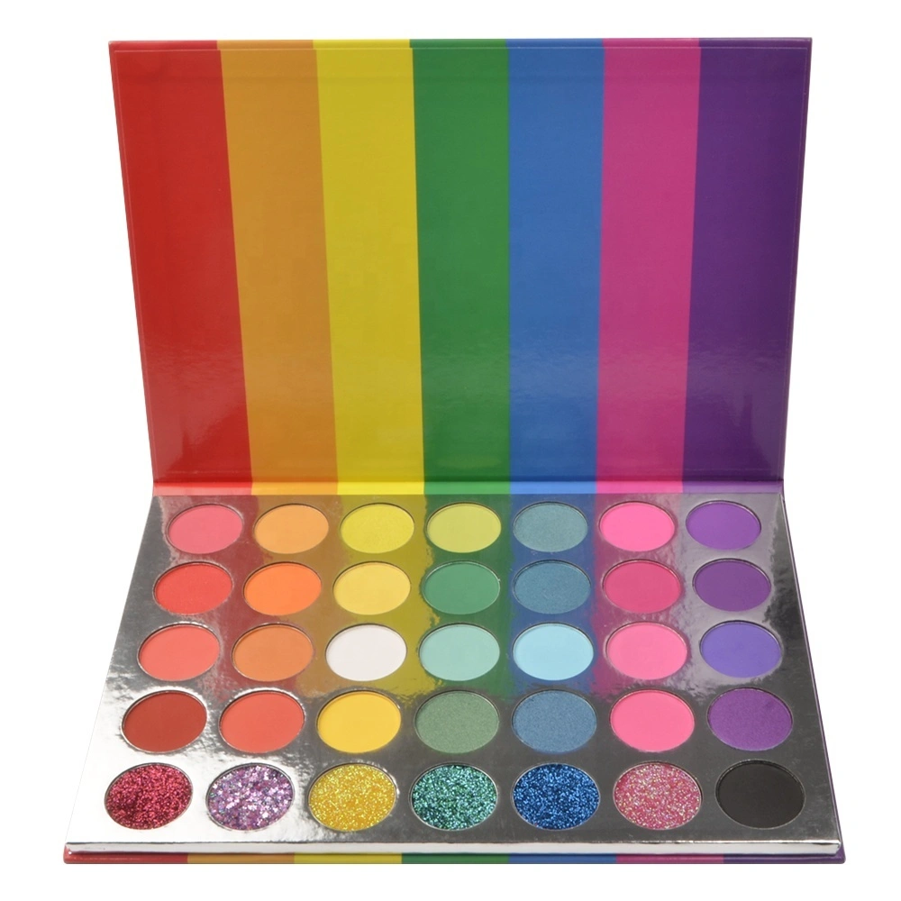 Thincen - Wholesale Rainbow 35 Color Eyeshadow Palette Private Label Eyeshadow platte 1
