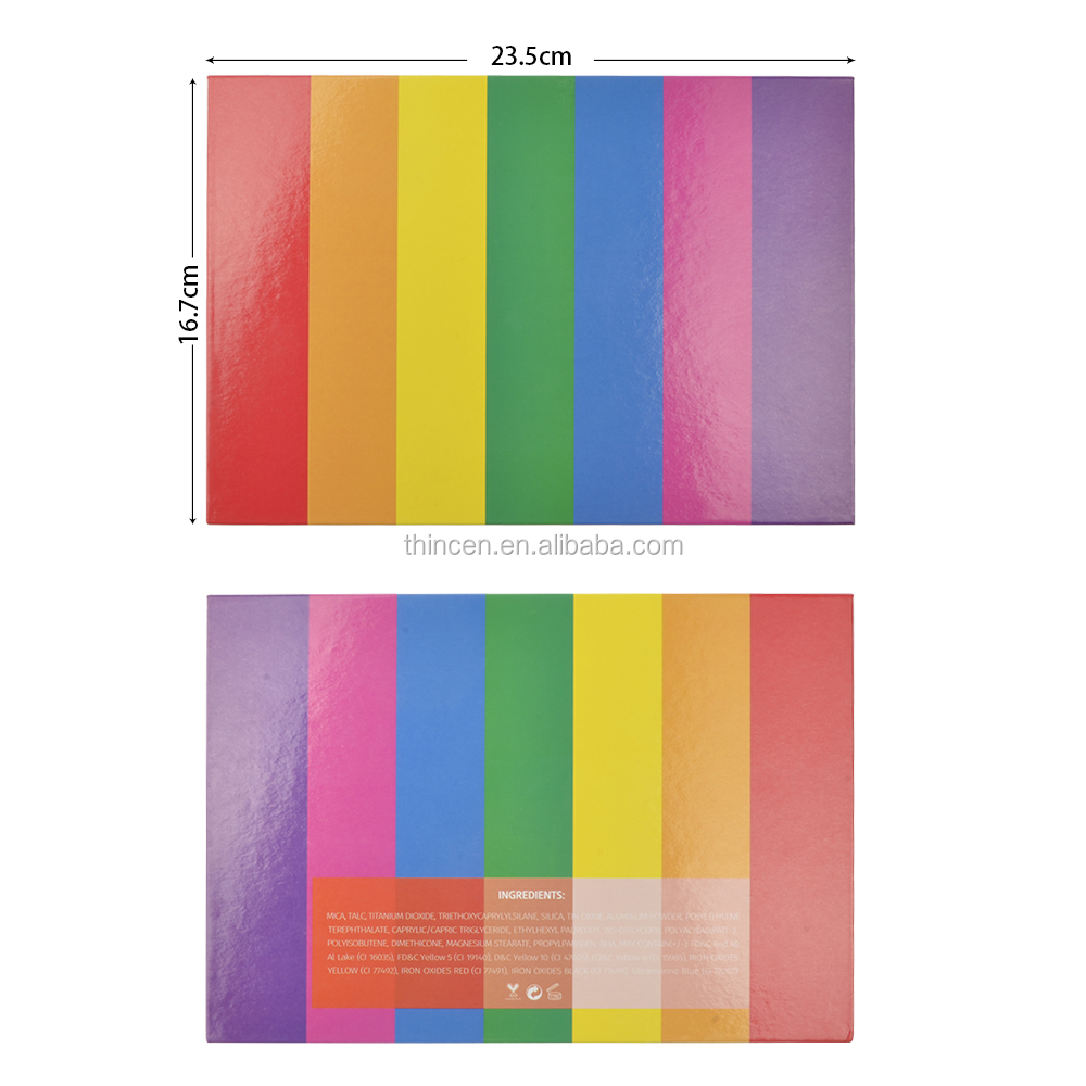 Thincen - Wholesale Rainbow 35 Color Eyeshadow Palette Private Label Eyeshadow platte 8