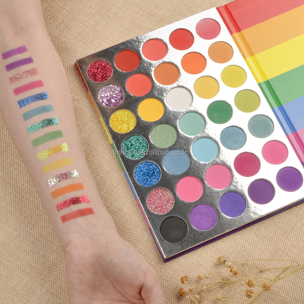 Thincen - Wholesale Rainbow 35 Color Eyeshadow Palette Private Label Eyeshadow platte 18
