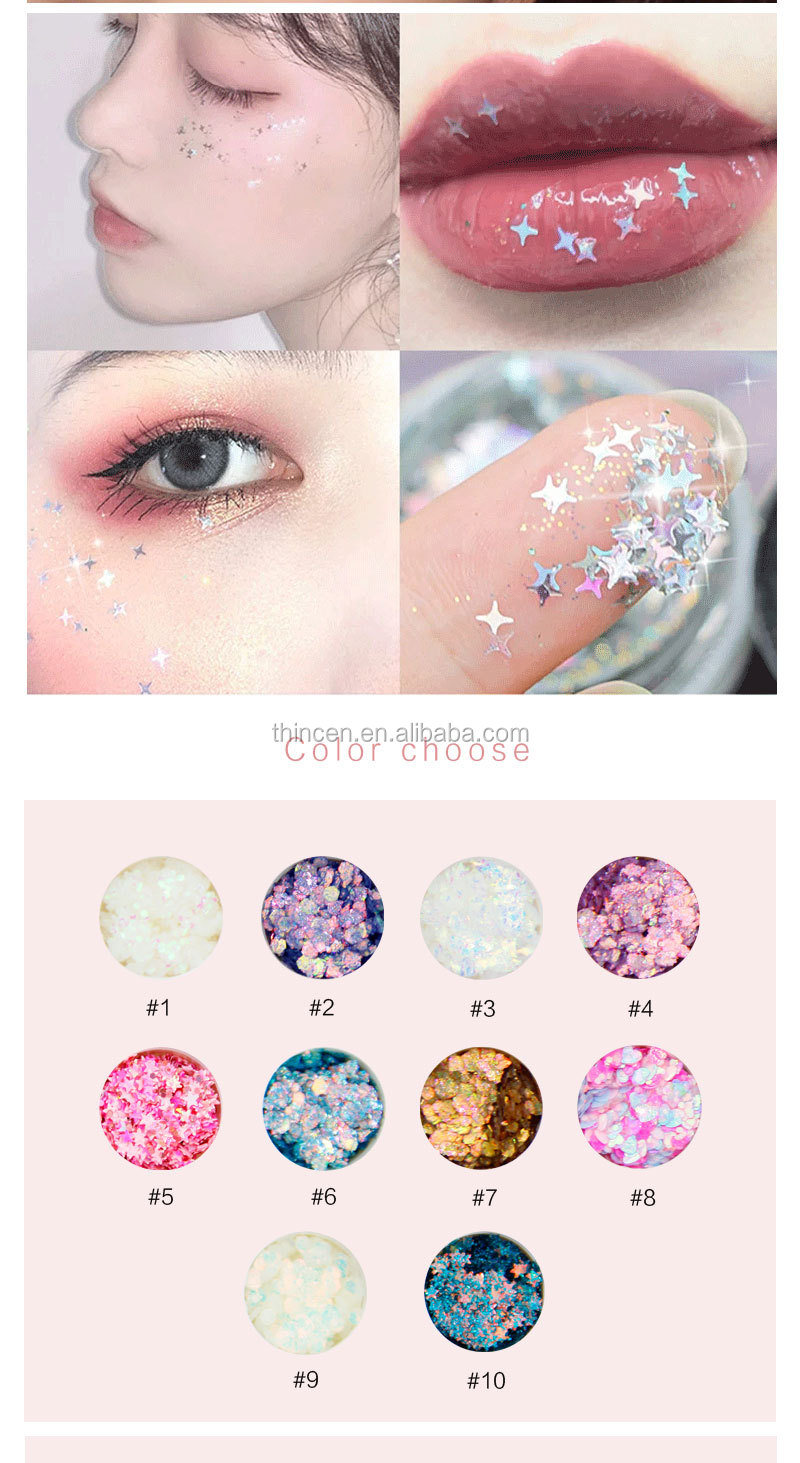 Hot Sell Private Label Loose Lip Glitter Powder Pigment Eye Glitter 12