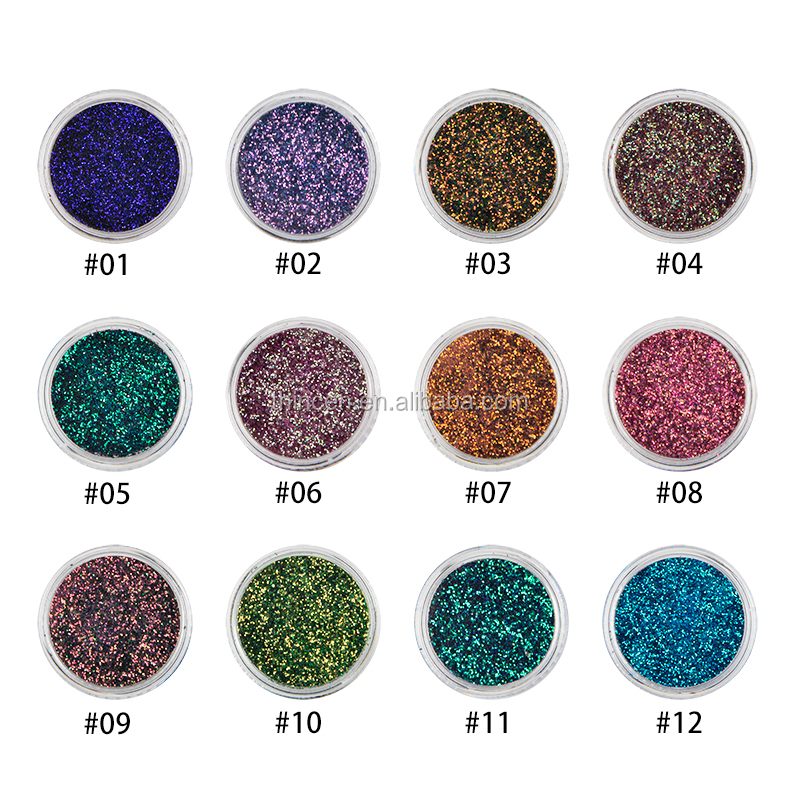 Long Lasting Private Label Cosmetic Eye Makeup Loose Glitter Eyeshadow Pigment 10