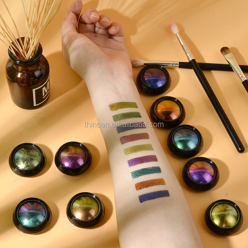 9 Color Easy Coloring Creamy DuoChrome Single Eye Shadow Private Label 14
