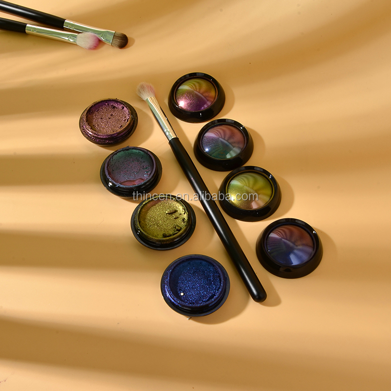 9 Color Easy Coloring Creamy DuoChrome Single Eye Shadow Private Label 12