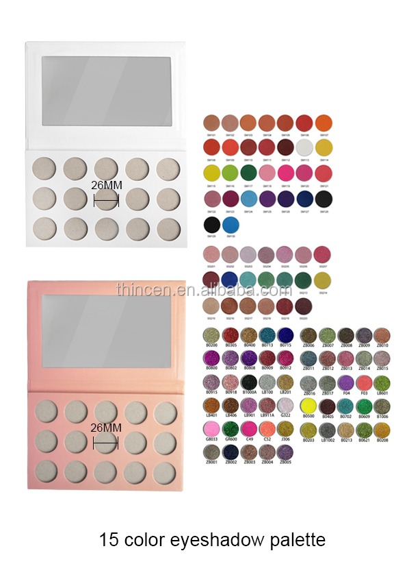 15 Color Diy Professional Eyeshadow Private Label Makeup Palette Vegan 14