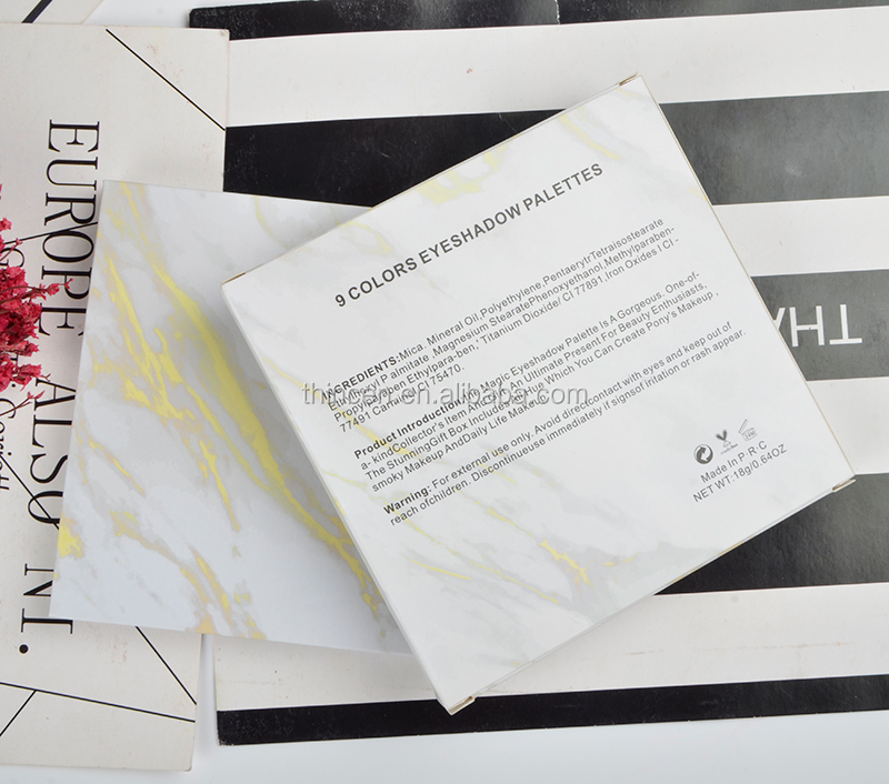 Fashionable High Pigment 9 Colors Shimmer Glitter Matte Private Label Cosmetics Makeup Eyeshadow Palette 14