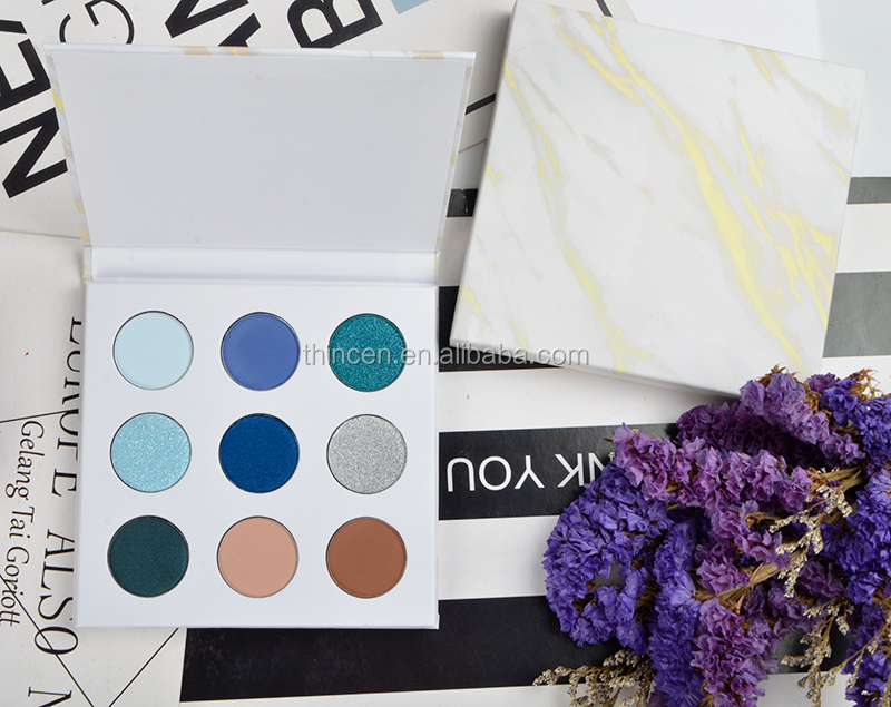 Fashionable High Pigment 9 Colors Shimmer Glitter Matte Private Label Cosmetics Makeup Eyeshadow Palette 20