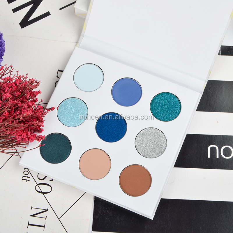 Fashionable High Pigment 9 Colors Shimmer Glitter Matte Private Label Cosmetics Makeup Eyeshadow Palette 24