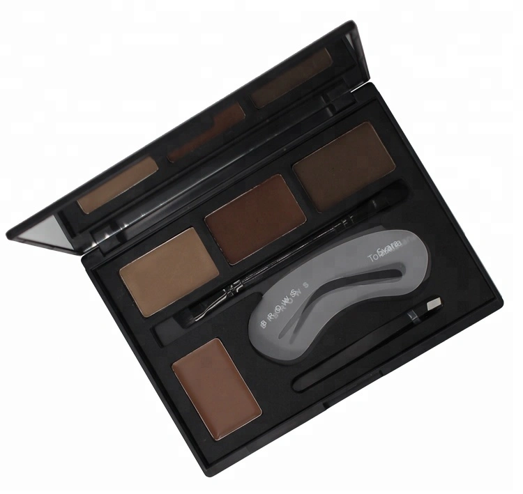 Four Color Base Makeup Palette Waterproof Private Label Eyebrow Powder 1