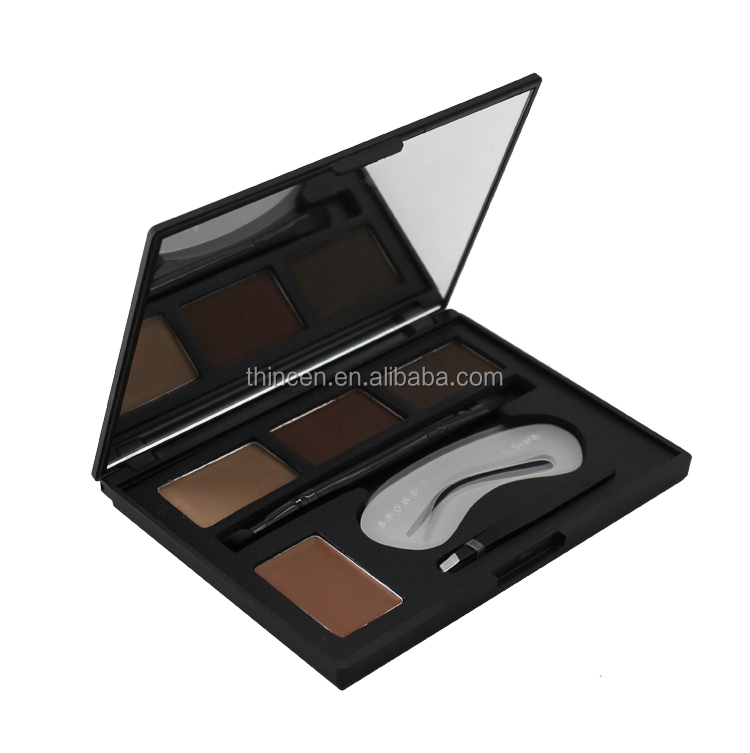 Four Color Base Makeup Palette Waterproof Private Label Eyebrow Powder 10