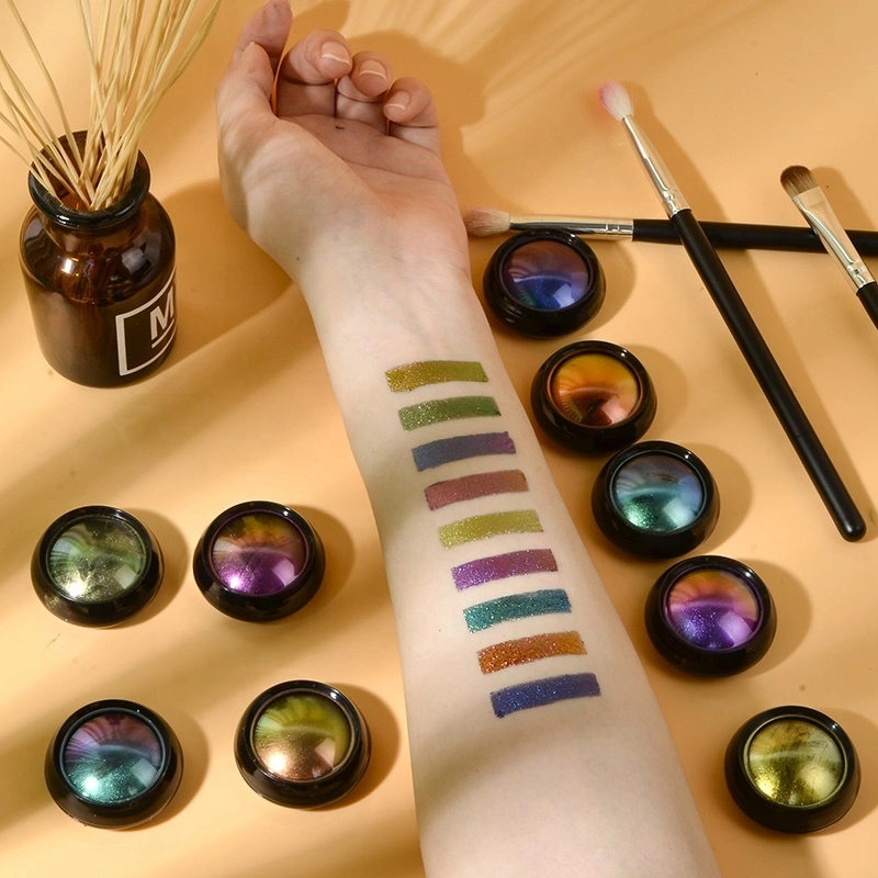 Високопігментні металеві тіні для повік Duochrome Private Label, однотонні вологі тіні для повік 1