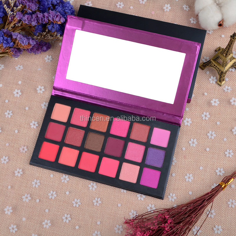 15 Color Custom Makeup Cardboard Palette Private Label Eye Shadow High Pigment 30