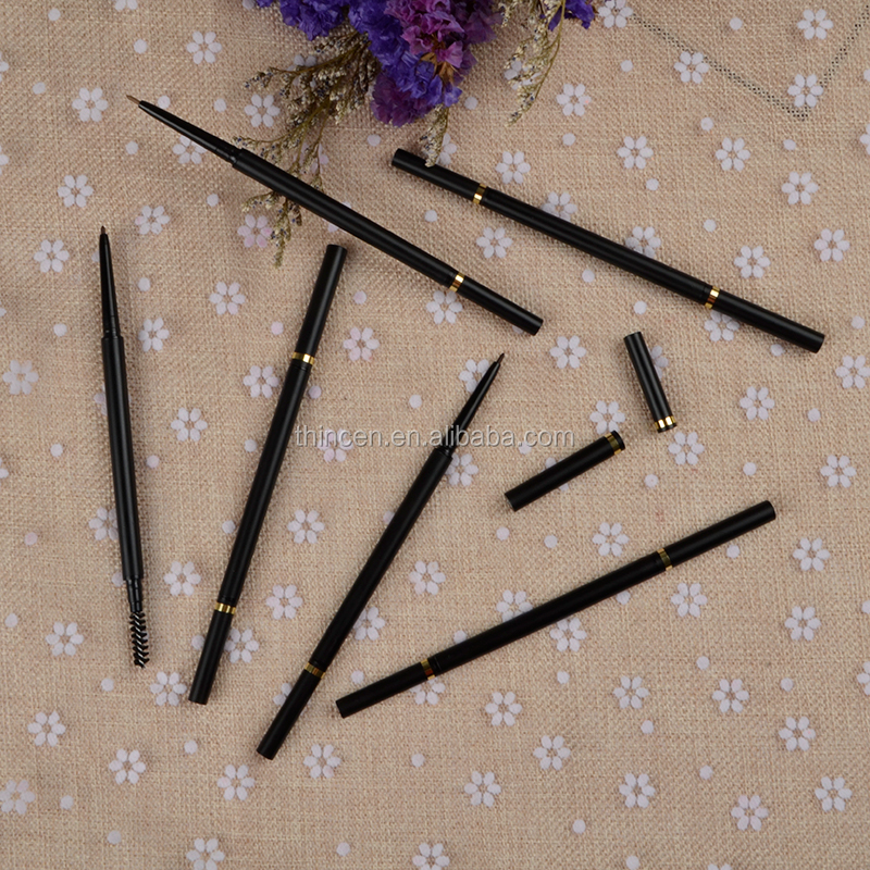 Eyebrow Pencil Vendor 6 Colors Double Ended Super Slim Thin Eyebrow Pencil 12