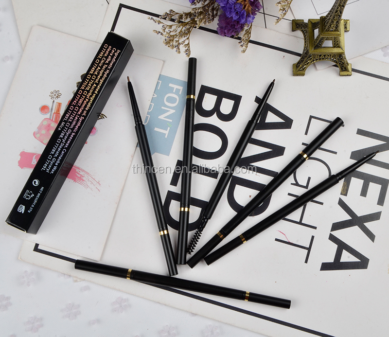 Eyebrow Pencil Vendor 6 Colors Double Ended Super Slim Thin Eyebrow Pencil 20
