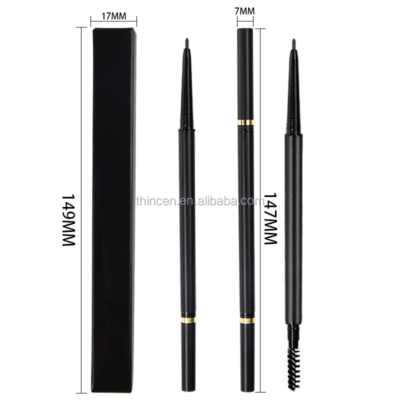Eyebrow Pencil Vendor 6 Colors Double Ended Super Slim Thin Eyebrow Pencil 24