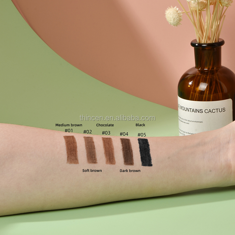 Thincen - 5 Color High Pigment Waterproof Slim Private Label Eyebrow Pencil Eyebrow 24