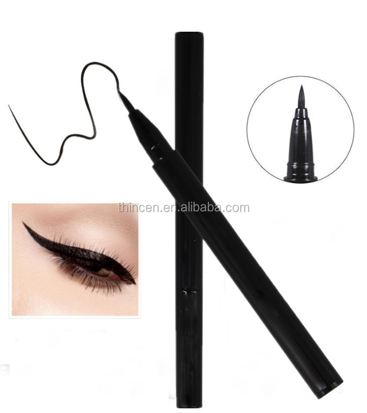 Waterproof Smudge Free Private Label Makeup Black Liquid Eye Liner Pencil 12