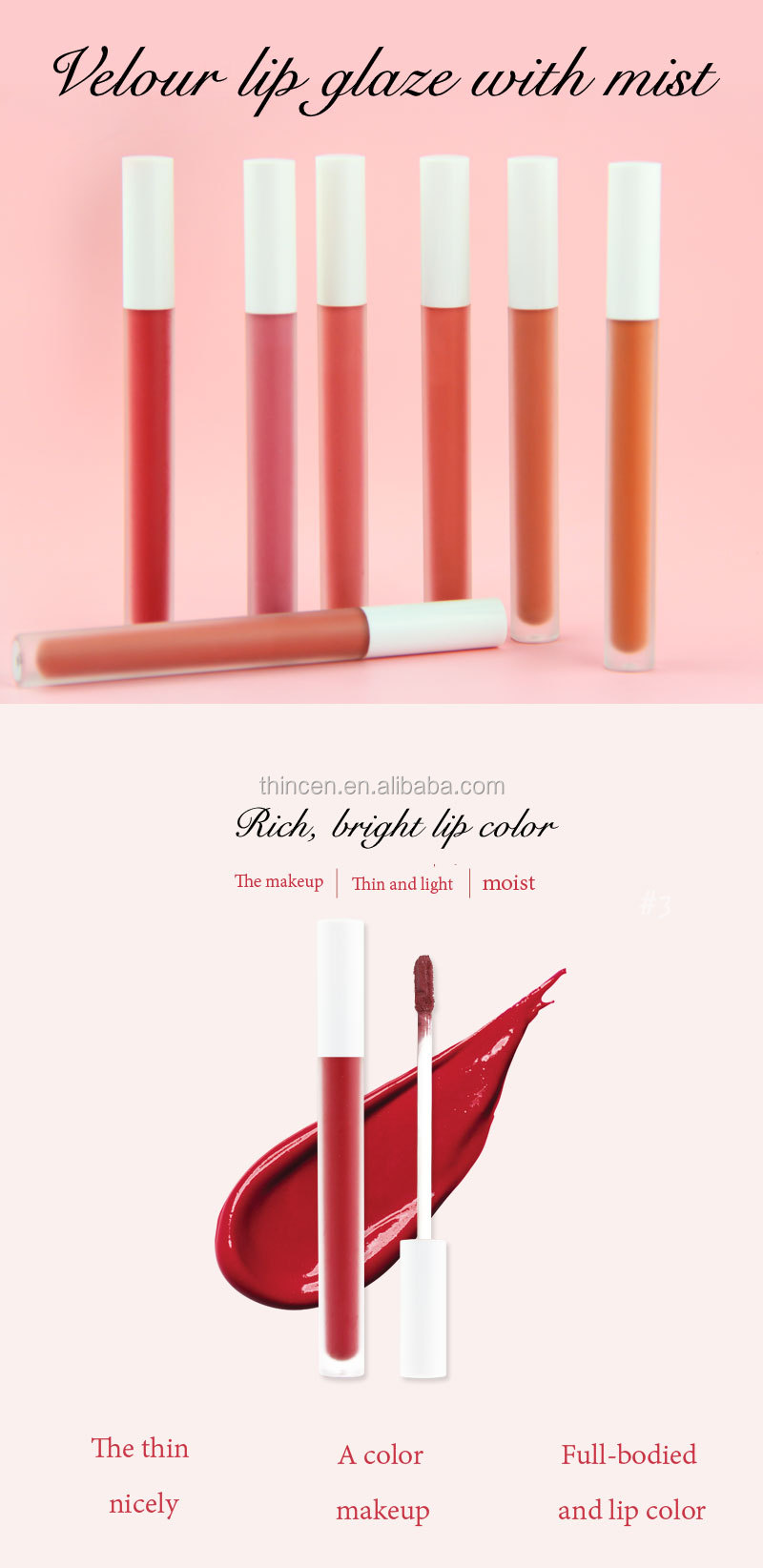 High Quality Labial Glair Matte Velvet Liquid Lipstick Private Label 8