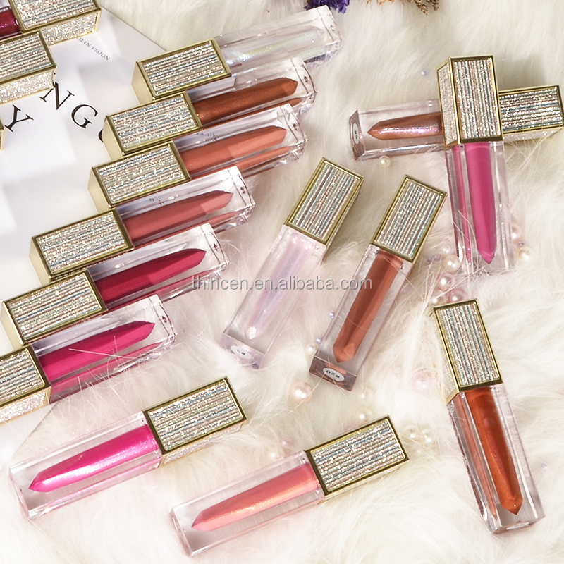 Thincen - Glitter Lip Gloss Tube Moisture Shiny Lipgloss Clear Lip Gloss Private Label Lipstick&Lipgloss 8