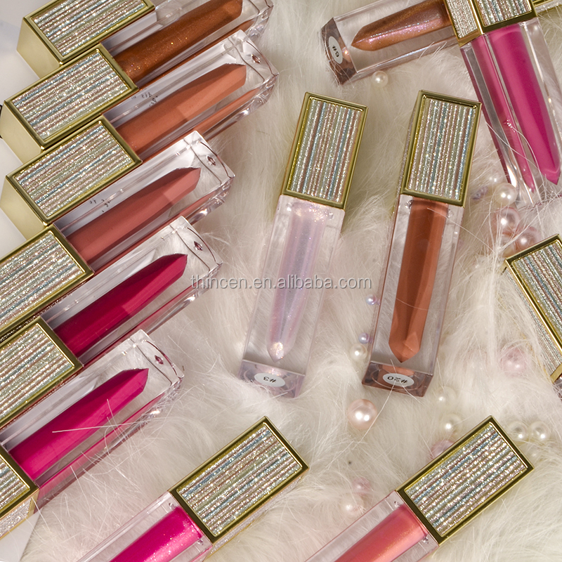 Thincen - Glitter Lip Gloss Tube Moisture Shiny Lipgloss Clear Lip Gloss Private Label Lipstick&Lipgloss 14
