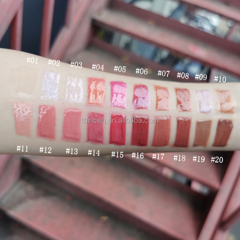 Thincen - Glitter Lip Gloss Tube Moisture Shiny Lipgloss Clear Lip Gloss Private Label Lipstick&Lipgloss 24