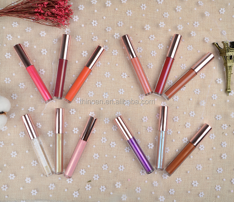 12 Color Private Label Custom Lip Makeup Shimmer Glitter Vegan Clear Lipgloss 18