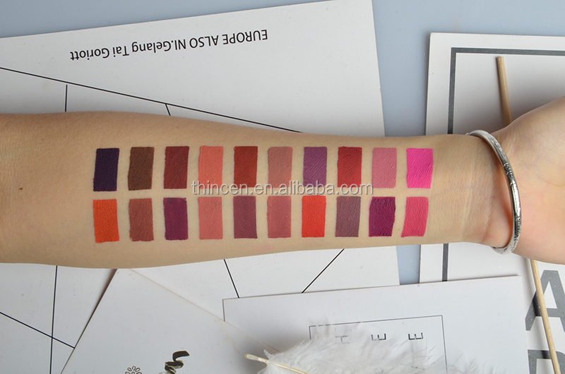 Thincen - 20 Colour Waterproof Romantic Beauty Cosmetic Wholesale Matte Liquid Lipstick Lipstick&Lipgloss 20