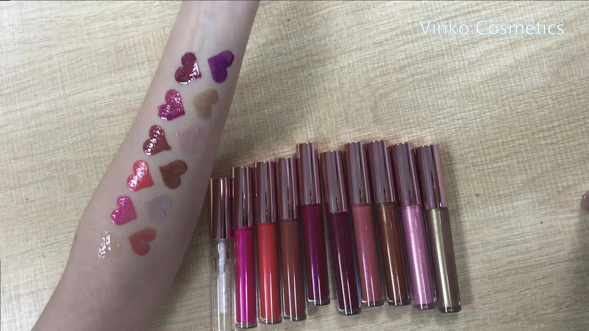 Thincen - Private Label All Colors In Stock Rose Gold Cap Shiny Glitter Clear Lip Gloss Lipstick&Lipgloss 1